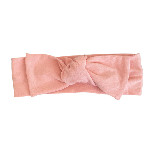 Bamboo Bow Headband - Light Pink