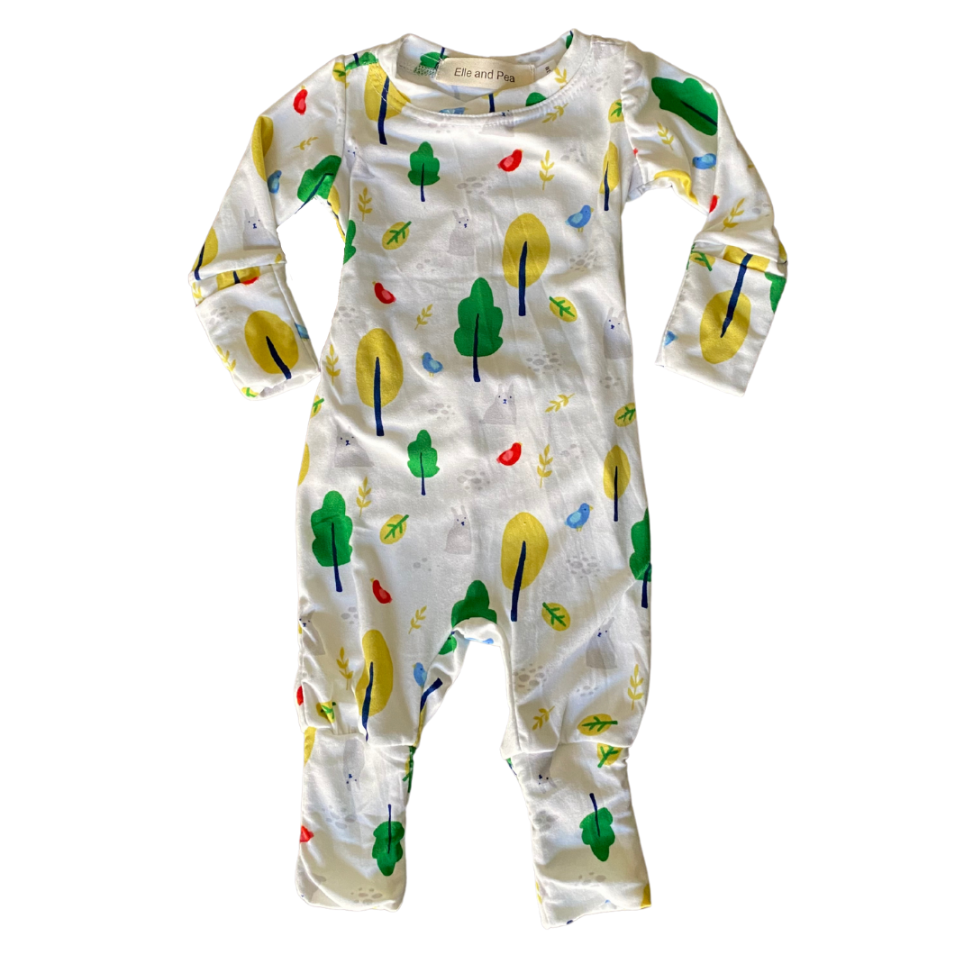 Head First Romper - Forest Bunny Buttersoft
